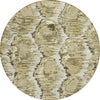Piper Looms Chantille Diamond ACN767 Taupe Machine Washable Area Rug Round Main Image