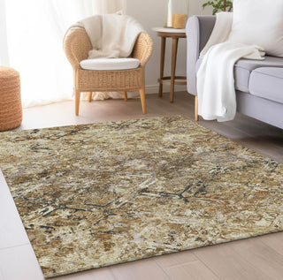 Piper Looms Chantille Diamond ACN768 Beige Machine Washable Area Rug Lifestyle Image Feature
