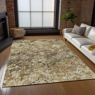 Piper Looms Chantille Diamond ACN768 Beige Machine Washable Area Rug Lifestyle Image Feature