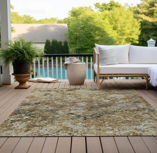 Piper Looms Chantille Diamond ACN768 Beige Machine Washable Area Rug Outdoor Lifestyle Image Feature