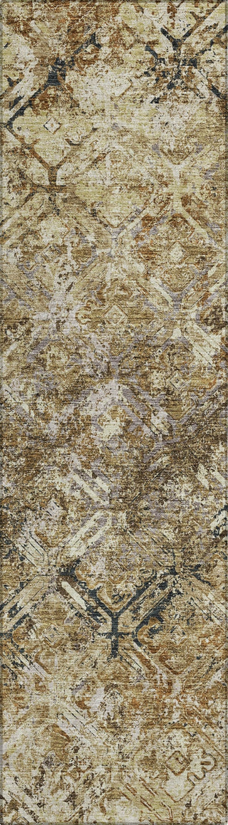 Piper Looms Chantille Diamond ACN768 Beige Machine Washable Area Rug Runner Main Image