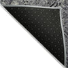 Piper Looms Chantille Diamond ACN768 Black Machine Washable Area Rug Backing Image