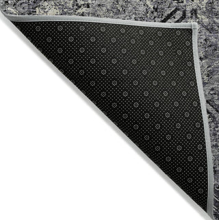 Piper Looms Chantille Diamond ACN768 Black Machine Washable Area Rug Backing Image