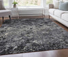Piper Looms Chantille Diamond ACN768 Black Machine Washable Area Rug Lifestyle Image Feature