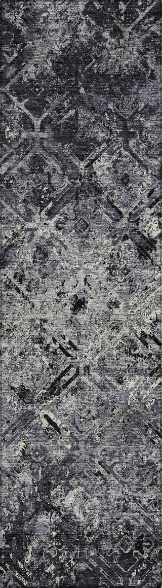 Piper Looms Chantille Diamond ACN768 Black Machine Washable Area Rug Runner Main Image
