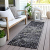 Piper Looms Chantille Diamond ACN768 Black Machine Washable Area Rug Runner Outdoor Lifestyle Image Feature