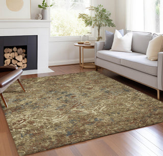 Piper Looms Chantille Diamond ACN768 Brown Machine Washable Area Rug Lifestyle Image Feature