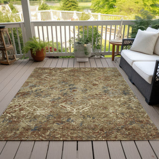 Piper Looms Chantille Diamond ACN768 Brown Machine Washable Area Rug Outdoor Lifestyle Image Feature