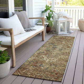 Piper Looms Chantille Diamond ACN768 Brown Machine Washable Area Rug Runner Outdoor Lifestyle Image Feature