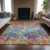 Piper Looms Chantille Diamond ACN768 Copper Machine Washable Area Rug Lifestyle Image Feature