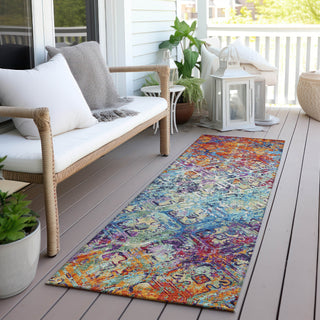 Piper Looms Chantille Diamond ACN768 Copper Machine Washable Area Rug Runner Outdoor Lifestyle Image Feature