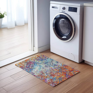 Piper Looms Chantille Diamond ACN768 Copper Machine Washable Area Rug Scatter Lifestyle Image Feature