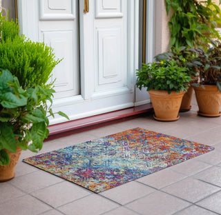 Piper Looms Chantille Diamond ACN768 Copper Machine Washable Area Rug Scatter Outdoor Lifestyle Image Feature