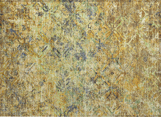 Piper Looms Chantille Diamond ACN768 Gold Machine Washable Area Rug Scatter Main Image