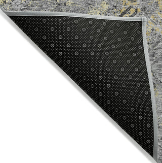 Piper Looms Chantille Diamond ACN768 Gray Machine Washable Area Rug Backing Image