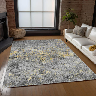 Piper Looms Chantille Diamond ACN768 Gray Machine Washable Area Rug Lifestyle Image Feature