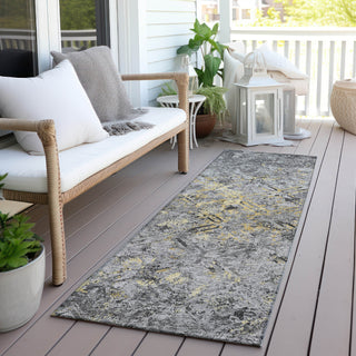 Piper Looms Chantille Diamond ACN768 Gray Machine Washable Area Rug Runner Outdoor Lifestyle Image Feature