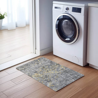 Piper Looms Chantille Diamond ACN768 Gray Machine Washable Area Rug Scatter Lifestyle Image Feature