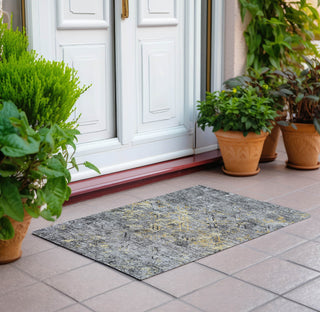 Piper Looms Chantille Diamond ACN768 Gray Machine Washable Area Rug Scatter Outdoor Lifestyle Image Feature