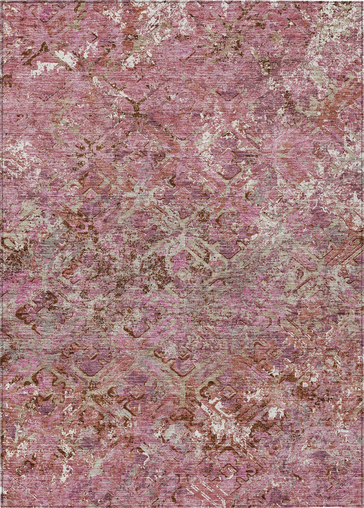Piper Looms Chantille Diamond ACN768 Pink Machine Washable Area Rug main image