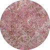 Piper Looms Chantille Diamond ACN768 Pink Machine Washable Area Rug Round Main Image