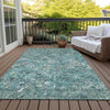 Piper Looms Chantille Diamond ACN768 Sage Machine Washable Area Rug Outdoor Lifestyle Image Feature