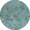 Piper Looms Chantille Diamond ACN768 Sage Machine Washable Area Rug Round Main Image
