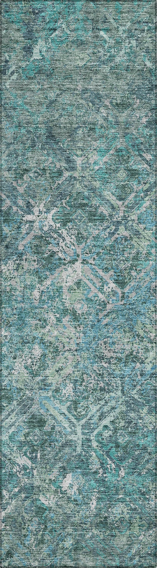 Piper Looms Chantille Diamond ACN768 Sage Machine Washable Area Rug Runner Main Image