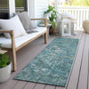 Piper Looms Chantille Diamond ACN768 Sage Machine Washable Area Rug Runner Outdoor Lifestyle Image Feature
