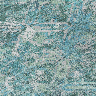 Piper Looms Chantille Diamond ACN768 Sage Machine Washable Area Rug Swatch Image
