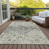 Piper Looms Chantille Diamond ACN768 Silver Machine Washable Area Rug Outdoor Lifestyle Image Feature