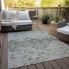 Piper Looms Chantille Diamond ACN768 Silver Machine Washable Area Rug Outdoor Lifestyle Image Feature