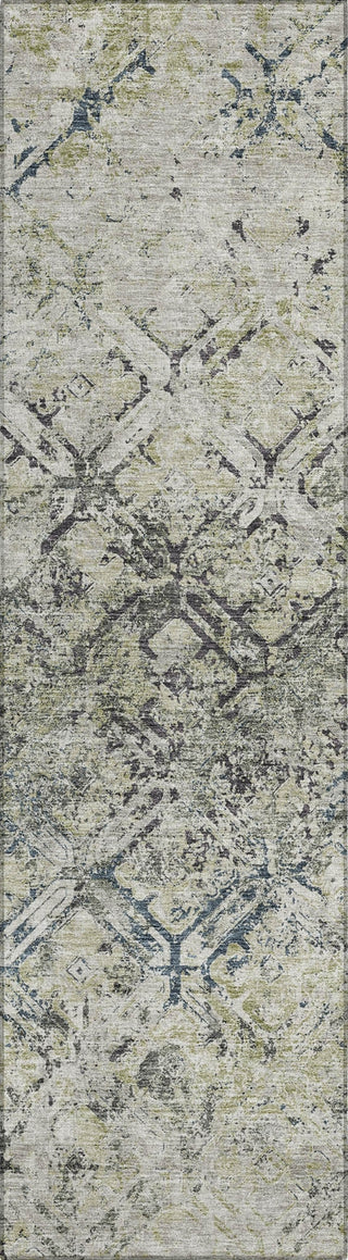 Piper Looms Chantille Diamond ACN768 Silver Machine Washable Area Rug Runner Main Image