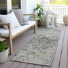 Piper Looms Chantille Diamond ACN768 Silver Machine Washable Area Rug Runner Outdoor Lifestyle Image Feature