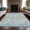 Piper Looms Chantille Diamond ACN768 Sky Machine Washable Area Rug Lifestyle Image Feature