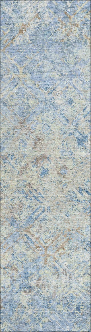 Piper Looms Chantille Diamond ACN768 Sky Machine Washable Area Rug Runner Main Image