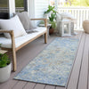 Piper Looms Chantille Diamond ACN768 Sky Machine Washable Area Rug Runner Outdoor Lifestyle Image Feature