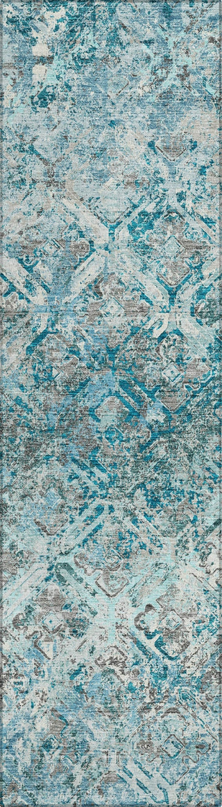 Piper Looms Chantille Diamond ACN768 Teal Machine Washable Area Rug Runner Main Image