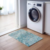 Piper Looms Chantille Diamond ACN768 Teal Machine Washable Area Rug Scatter Lifestyle Image Feature