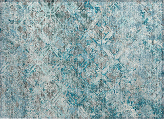 Piper Looms Chantille Diamond ACN768 Teal Machine Washable Area Rug Scatter Main Image