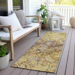 Piper Looms Chantille Diamond ACN768 Wheat Machine Washable Area Rug Runner Outdoor Lifestyle Image Feature