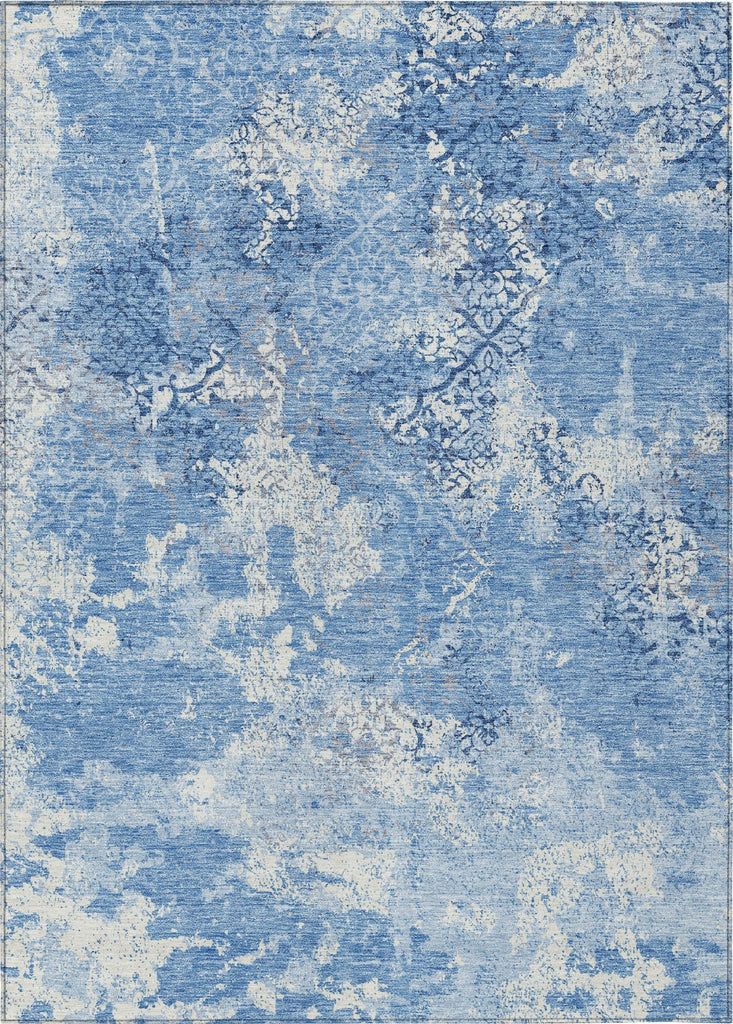 Piper Looms Chantille Lattice ACN769 Blue Machine Washable Area Rug main image