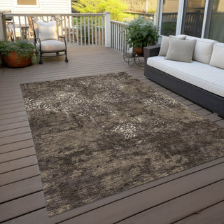 Piper Looms Chantille Lattice ACN769 Fudge Machine Washable Area Rug Outdoor Lifestyle Image Feature