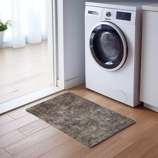 Piper Looms Chantille Lattice ACN769 Fudge Machine Washable Area Rug Scatter Lifestyle Image Feature