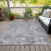 Piper Looms Chantille Lattice ACN769 Gray Machine Washable Area Rug Outdoor Lifestyle Image Feature