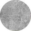 Piper Looms Chantille Lattice ACN769 Gray Machine Washable Area Rug Round Main Image