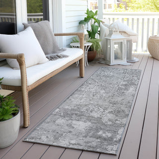 Piper Looms Chantille Lattice ACN769 Gray Machine Washable Area Rug Runner Outdoor Lifestyle Image Feature