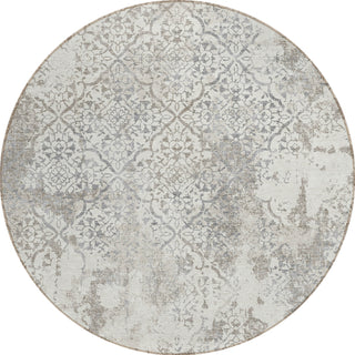 Piper Looms Chantille Lattice ACN769 Ivory Machine Washable Area Rug Round Main Image