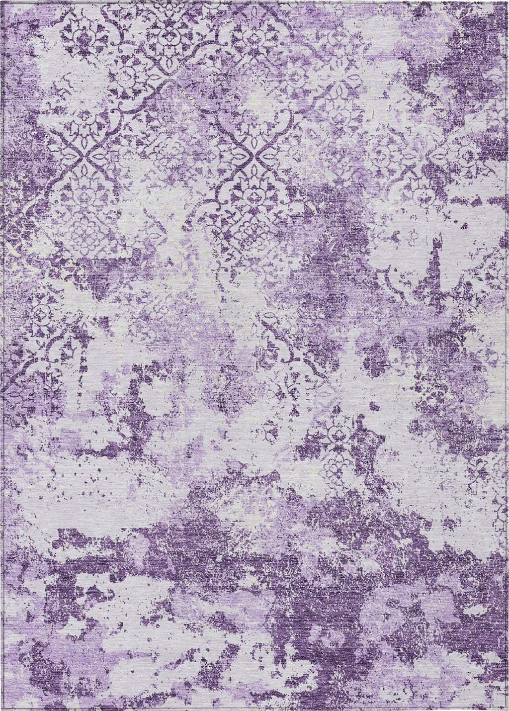 Piper Looms Chantille Lattice ACN769 Lavender Machine Washable Area Rug ...