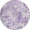 Piper Looms Chantille Lattice ACN769 Lavender Machine Washable Area Rug Round Main Image